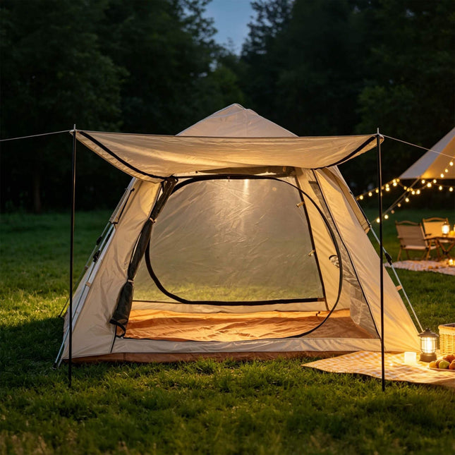 Campingzelt für 3–4 Personen mit Vorzelt, UV-Schutz