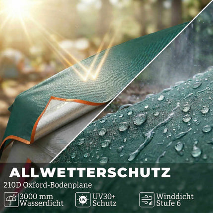 Campingzelt für 4-6 Personen, Wasserdicht, UV30+ Schutz