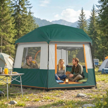 Campingzelt für 4-6 Personen, Wasserdicht, UV30+ Schutz