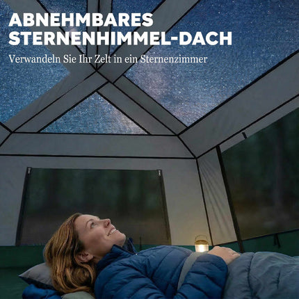 Campingzelt für 4-6 Personen, Wasserdicht, UV30+ Schutz