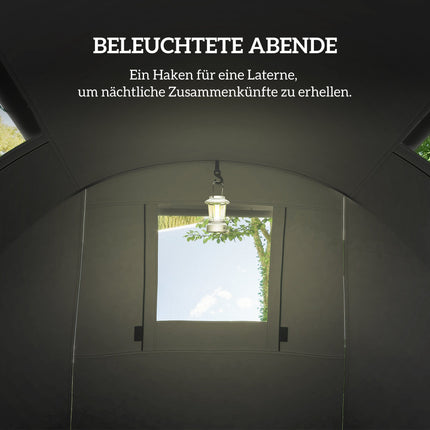 Campingzelt für 4 Personen, Wasserdicht, 2-Raum-Design