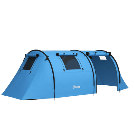 Camping Tent for 4 People, Waterproof, 2-Room Design