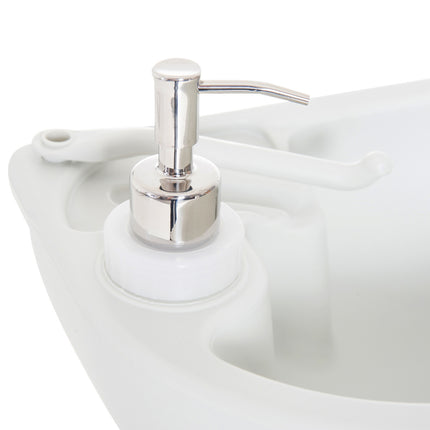 Lavabo de camping avec bac de récupération des eaux usées, réservoir d'eau de 17 litres, évier avec distributeur, mobile, en PEHD, gris, 83 x 50 x 103 cm
