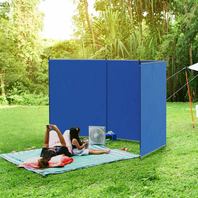 Camping-Windschutzscheibe 450x150cm, Blau