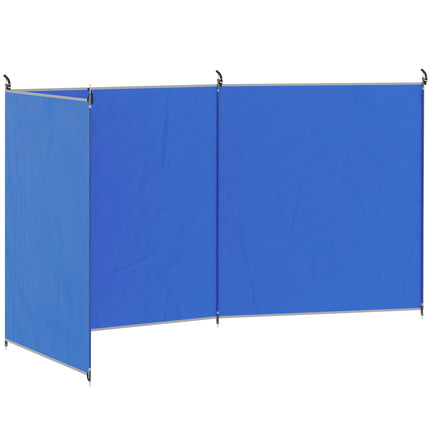 Kempingová větrná zástěna 540x150 cm s ocelovými tyčemi a taškou