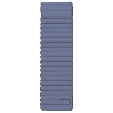 Matelas de camping gonflable hydrofuge avec pompe à pied et sac de transport, bleu, jusqu'à 80 kg