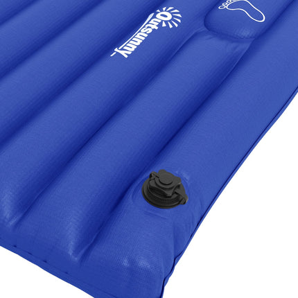 Camping-Luftmatratze mit Fußpumpe, wasserabweisend, 120 kg Tragkraft