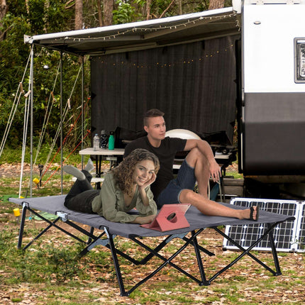 Camping-Klappbett für 2 Personen, 136 kg Traglast, mit Tasche