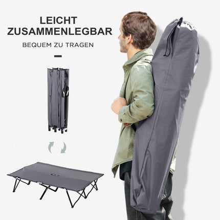 Camping-Klappbett für 2 Personen, 136 kg Traglast, mit Tasche