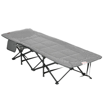 Campingliege mit Tasche und Becherhalter, schwarz, 120 kg Tragkraft