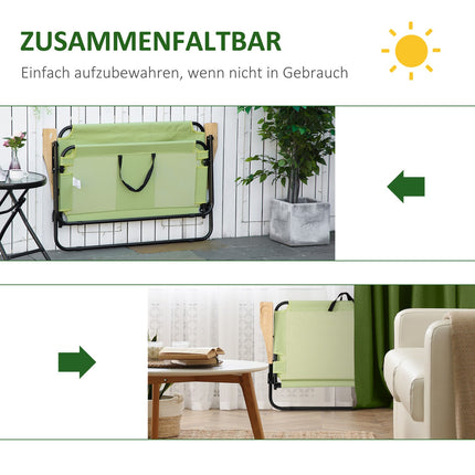 2-Sitzer-Klapp-Campingstuhl mit Getränkehalter, hellgrün