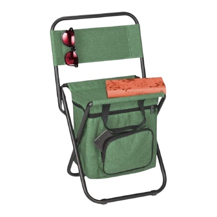 Camping chair with backrest green