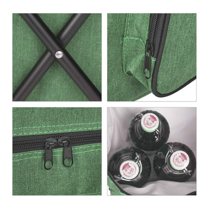 Camping chair with backrest green