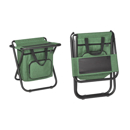Camping chair with backrest green