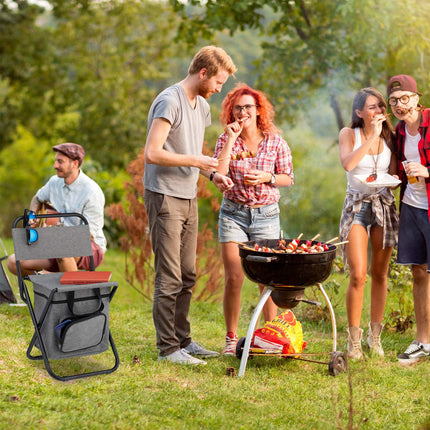 Tabouret de camping avec dossier