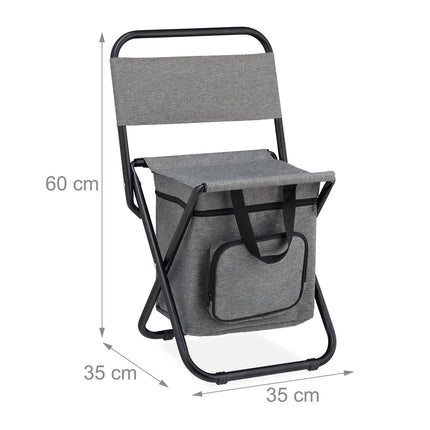 Tabouret de camping avec dossier
