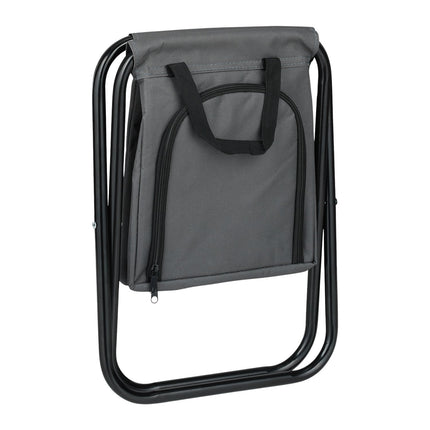 Camping stool with cooler bag