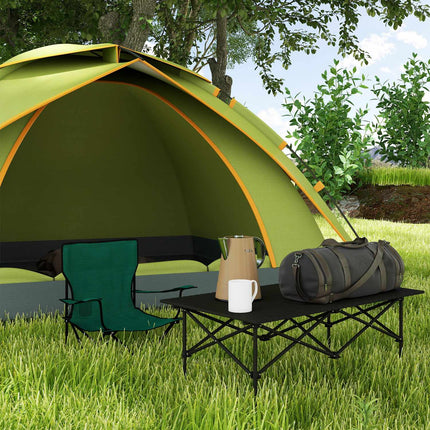 Table de camping table pliante avec plateau enroulable Table de jardin à cadre en X en aluminium table d'appoint légère pour 2 personnes table pliante pour jardin balcon camping 95 x 55cm noir |