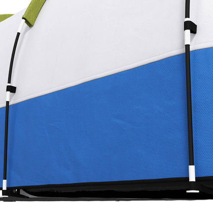 Kampeertent, tunneltent voor 3 personen, met lichte haken, luifel, 2 kamers, winddichte familietent met draagtas, 2000 mm waterafstotende pop-up tent voor kamperen, tuin, groen |