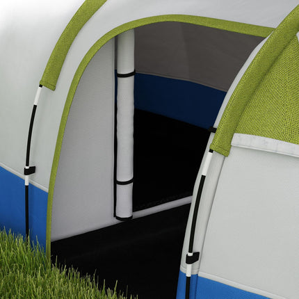 Kampeertent, tunneltent voor 3 personen, met lichte haken, luifel, 2 kamers, winddichte familietent met draagtas, 2000 mm waterafstotende pop-up tent voor kamperen, tuin, groen |