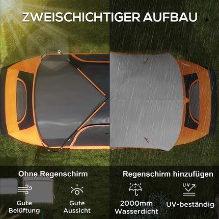 8-Personen-Tunnelzelt, winddicht, wasserabweisend