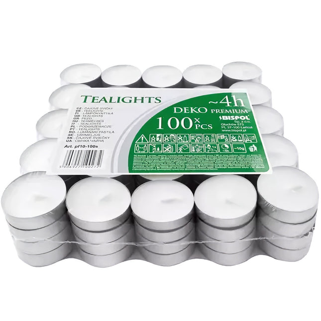 Kerzen / Teelichter 4h - 100er Set
