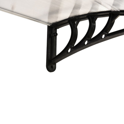 Vordach aus transparentem Polycarbonat – 75x100cm