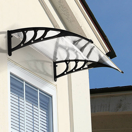 Vordach aus transparentem Polycarbonat – 75x100cm