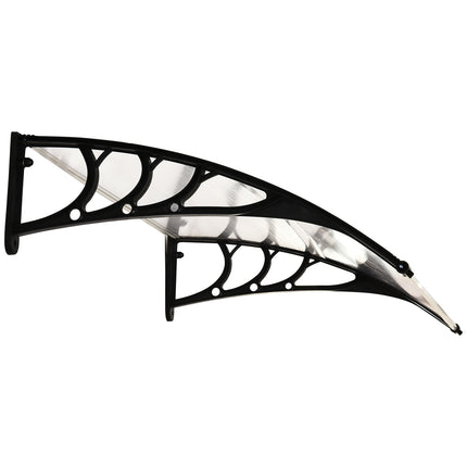Vordach aus transparentem Polycarbonat – 75x100cm