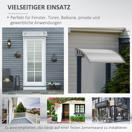 Front door canopy 100x75 cm UV & weather protection