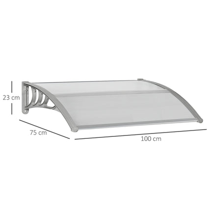 Front door canopy 100x75 cm UV & weather protection
