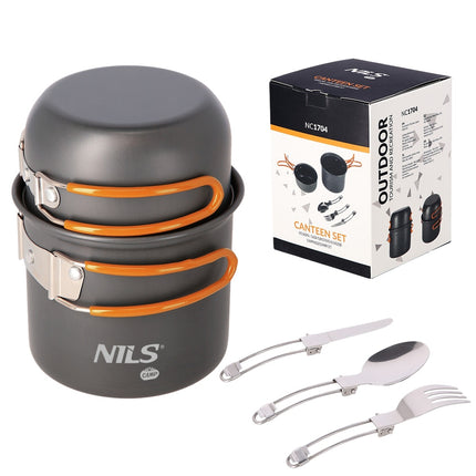 Canteen Set with Cup and Lid, Stainless Steel