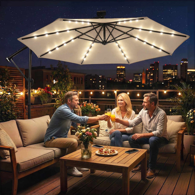LED-Ampelschirm, 3x3m, Beige