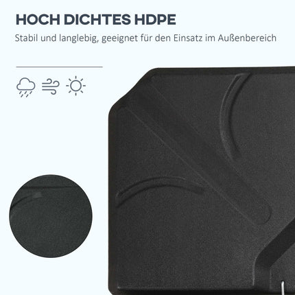 Cantilever Umbrella Base Weights, HDPE, 56kg Capacity