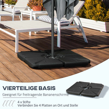 Cantilever Umbrella Base Weights, HDPE, 56kg Capacity