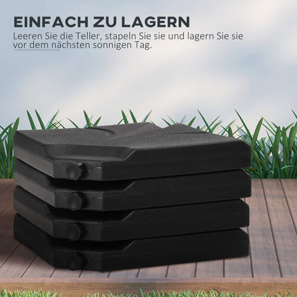 Cantilever Umbrella Base Weights, HDPE, 56kg Capacity