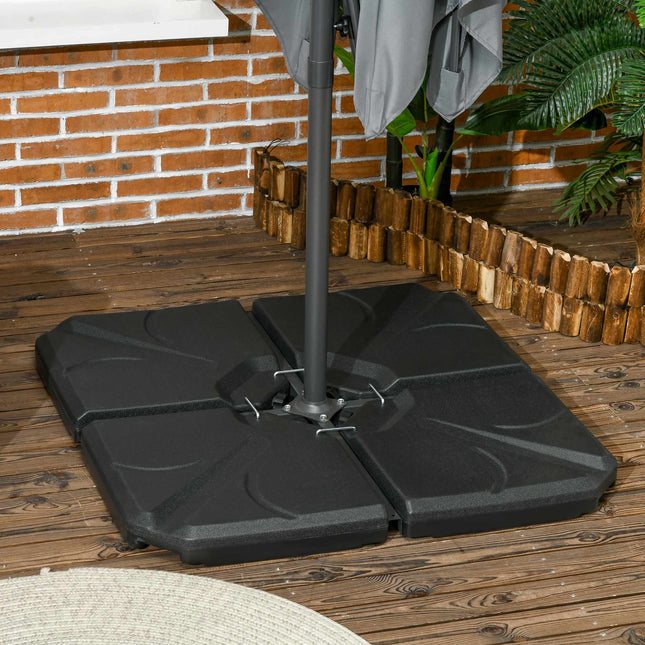 Ampelschirmständer-Gewichte, HDPE, 56 kg Fassungsvermögen