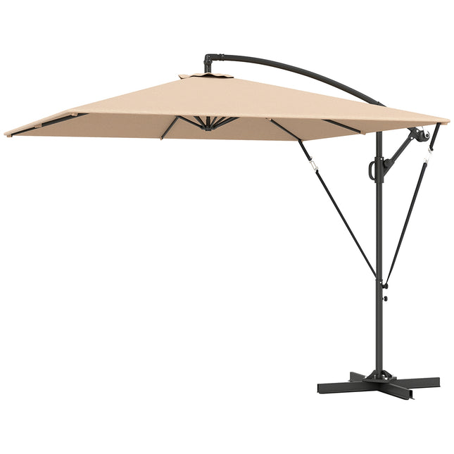 Ampelschirm Ø260 cm, UV 50+, Wasserabweisend, Khaki