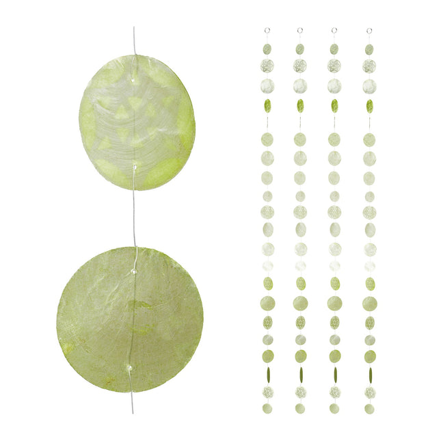 Capiz schelpenslingers, set van 4 - binnen-/buitendecoratie