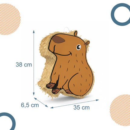 Capybara-Piñata-Set, Stock und Augenbinde inklusive