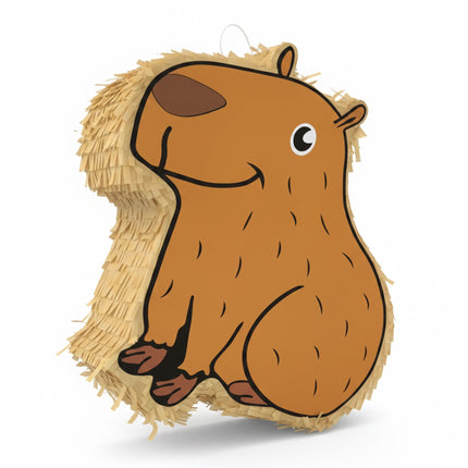 Capybara-Piñata-Set, Stock und Augenbinde inklusive