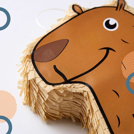 Capybara-Piñata-Set, Stock und Augenbinde inklusive