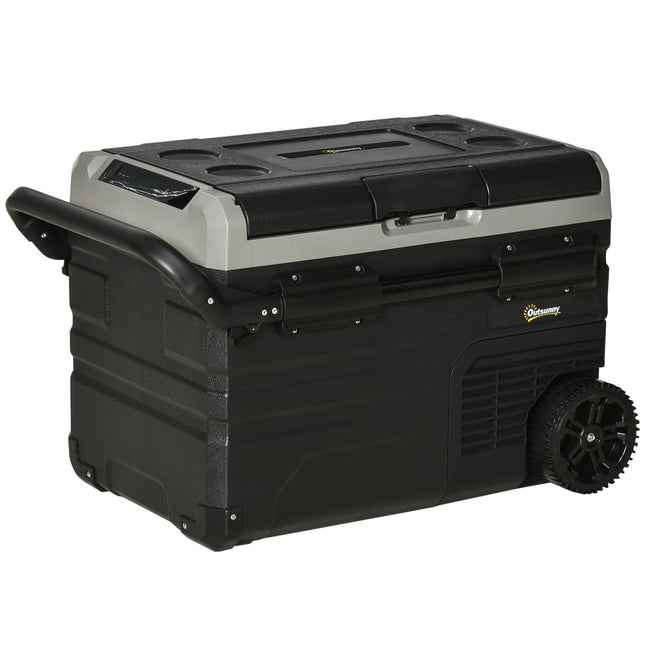 Autokühlbox 40L, LED, Kompressor, Rollen, Doppelspannung