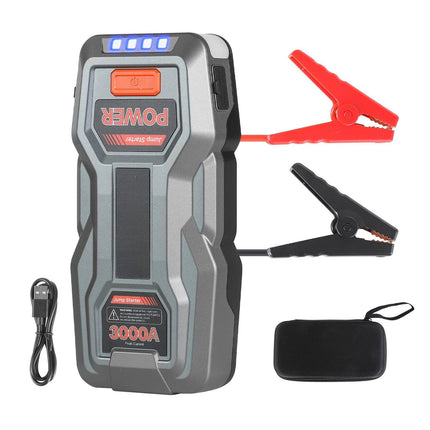 Car Jump Starter 3000A Peak, 12V 16000mAh Power Bank