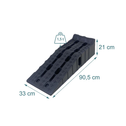 Car Ramps Set of 2 for Cars and SUVs, 1.5 Tonnes per Ramp, Non-Slip