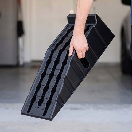 Car Ramps Set of 2 with 5000 kg Load Capacity and Wheel Stop, HDPE, Non-Slip