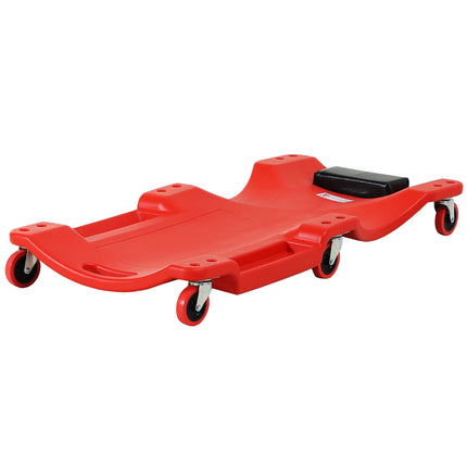 Rolling board for car workshop - 6 wheels, 120 kg capacity, red