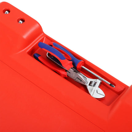 Rolling board for car workshop - 6 wheels, 120 kg capacity, red