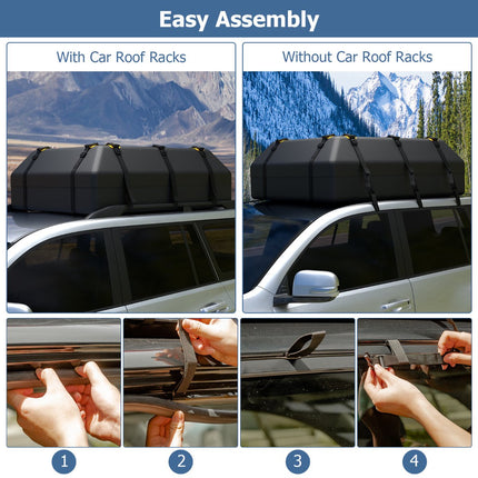 Car Roof Cargo Bag 600L, Waterproof, Rackless Fit