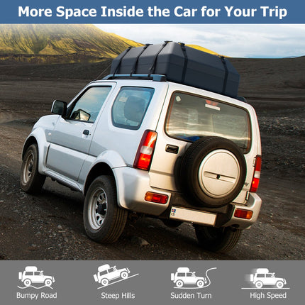 Car Roof Cargo Bag 600L, Waterproof, Rackless Fit